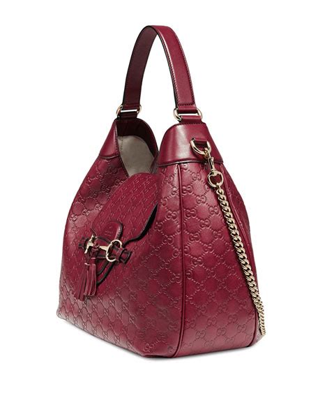 gucci guccissima bag red|Gucci guccissima leather hobo bag.